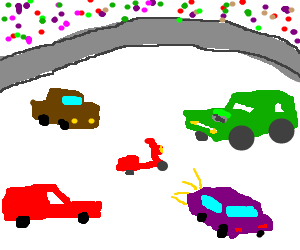 300x250 Vespa Participates In Demolition Derby