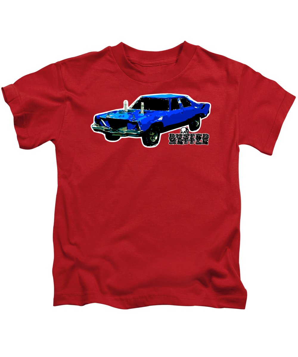 1000x1200 Blue Demo Derby Car Kids T Shirt For Sale