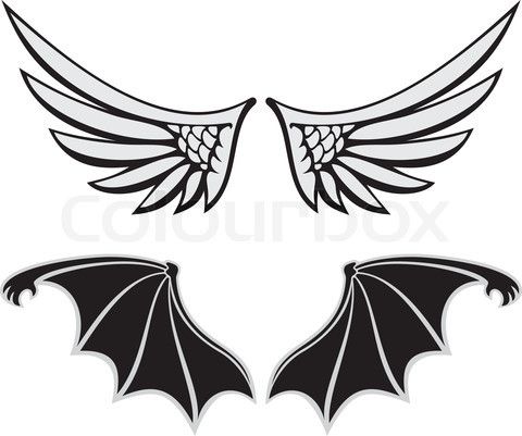 480x401 Vector Of 'symmetric Wing Shaped Design Elements On White