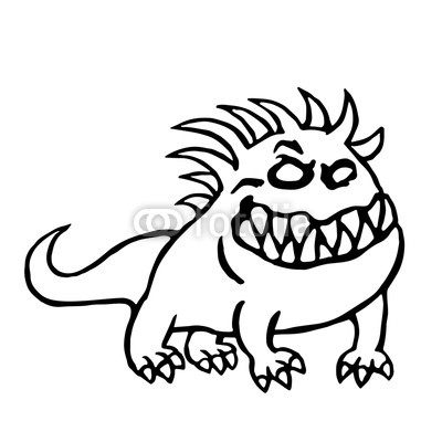 400x400 Cute Monster Big Hell Dog Smiles Vector Illustration Buy Photos