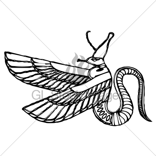 500x500 Dragon Demon Of Ancient Egypt Gl Stock Images