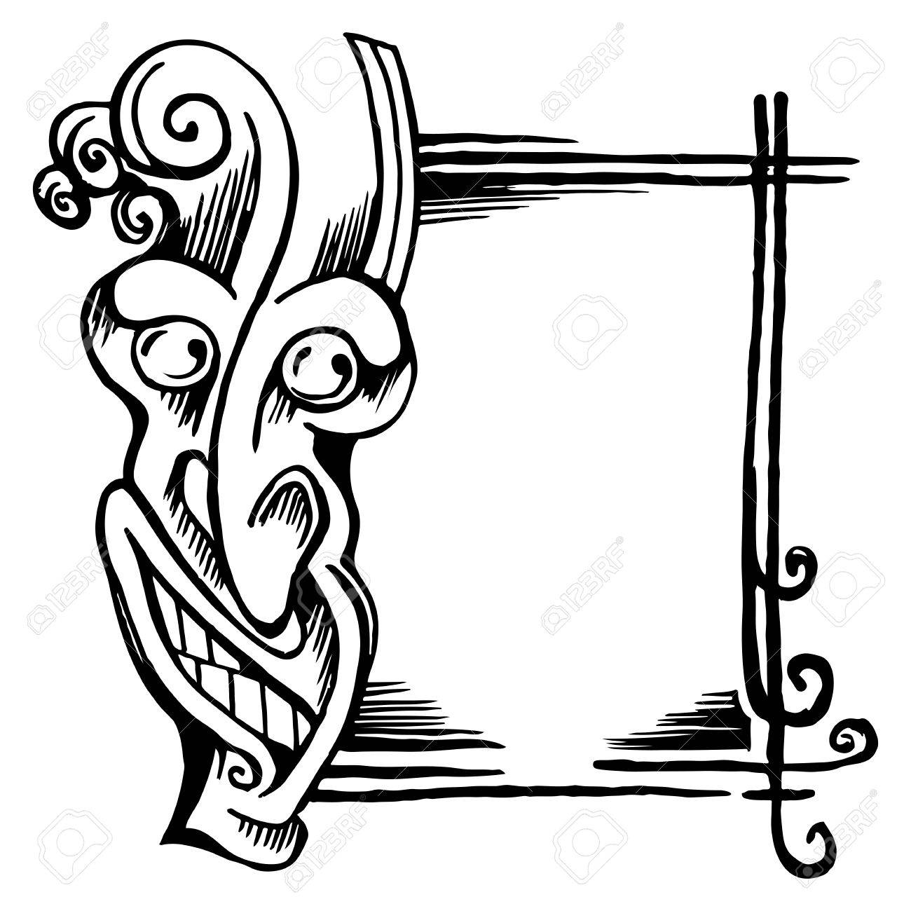 1300x1300 Huge Collection Of 'demon Head Drawing' Download More Than