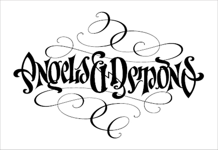 724x500 angels and demons ambigram tattoo tattoo ideas