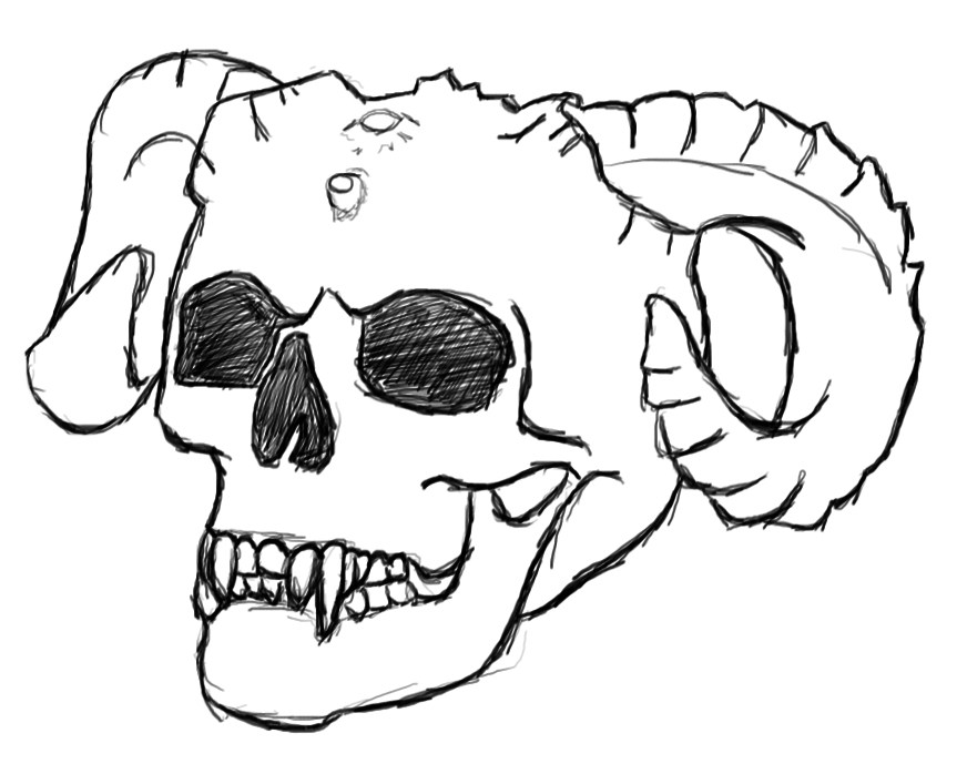 872x698 Easy Skull Drawings Demon