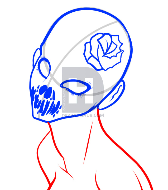 637x720 how to draw a demon face, demon face, step