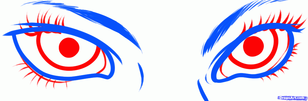 1000x328 How To Draw Demon Eyes, Step