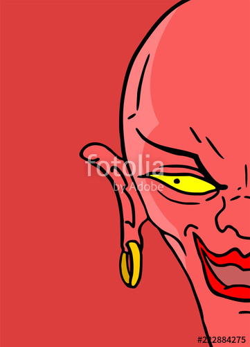 361x500 Demon Face Draw Stock Image And Royalty Free Vector