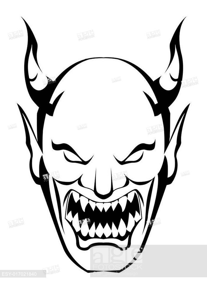 700x954 Demon Head, Stock Vector, Vector And Low Budget Royalty Free Image