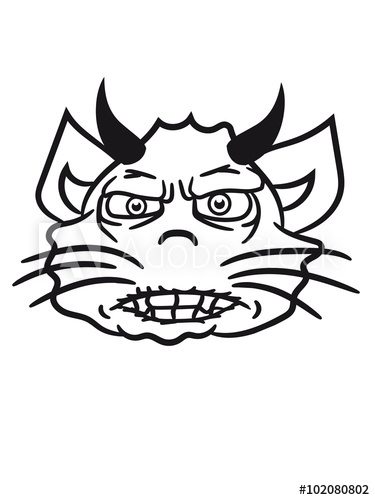 375x500 Face Head Demon Devil Evil Horns Satan Hell Horror Halloween