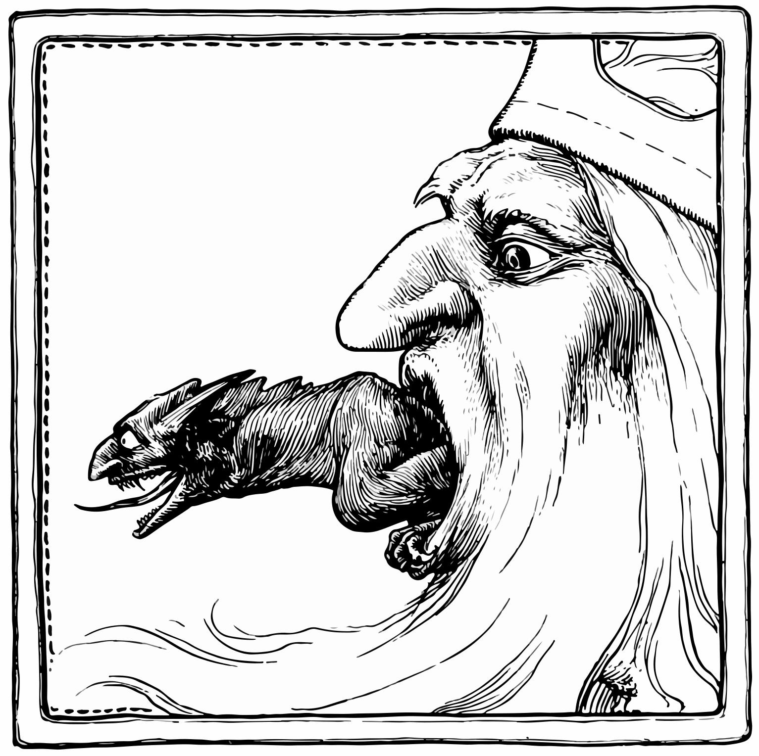 1533x1528 Demon And The King Fairytale Sketch Clipart