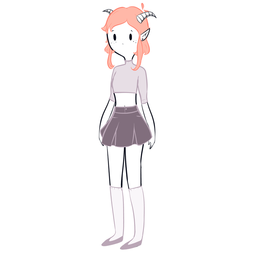 894x894 Oc Drawing Demon Girl