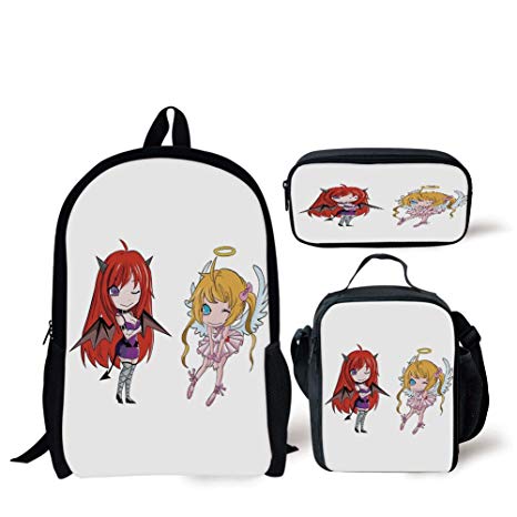 466x466 School Lunch Pen,anime,angel Girl With Wings And Demon