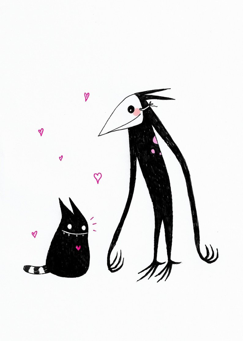 794x1113 Friendly Demons Are Besties Art Print