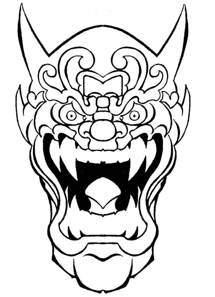 Demon Head Drawing