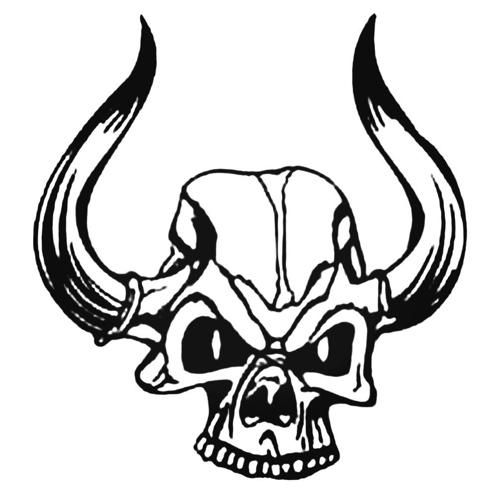 1000x1000 Demon Skull Decal Sticker