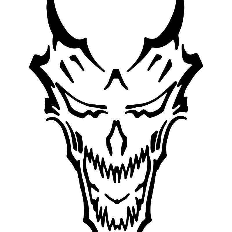 800x800 Demon Skull Vinyl Sticker