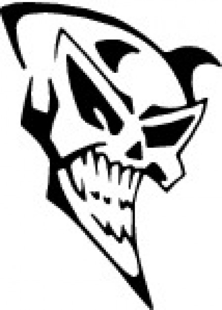 449x626 Smiling Demon Skull Vector Free Download