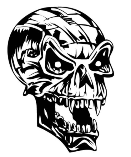 419x500 Demon Skull Vinyl Decal Everything Else