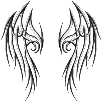 336x336 Angel Wings Line Art Drawing And Devil Tattoo Ideas Png