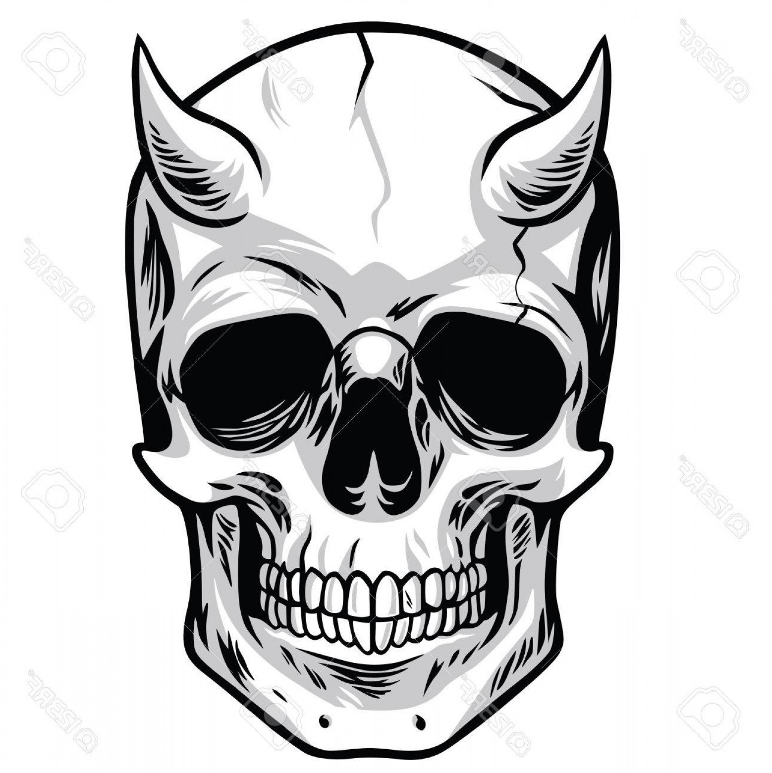 1558x1560 Demon Skull Vector Soidergi