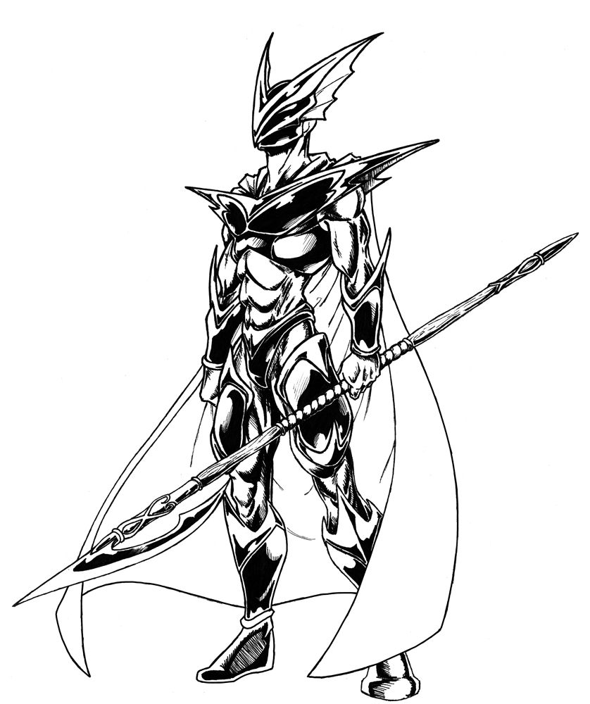 838x1000 Warrior Drawing Demon For Free Download