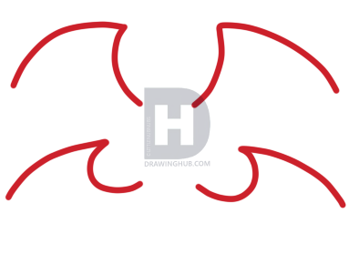 394x290 How To Draw Chibi Demon Wings, Step