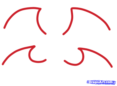 394x290 How To Draw Chibi Demon Wings, Step