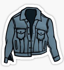 210x230 denim jacket drawing stickers redbubble