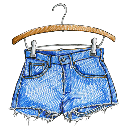 420x416 denim shorties artsy fashion sketches, drawings, fashion images
