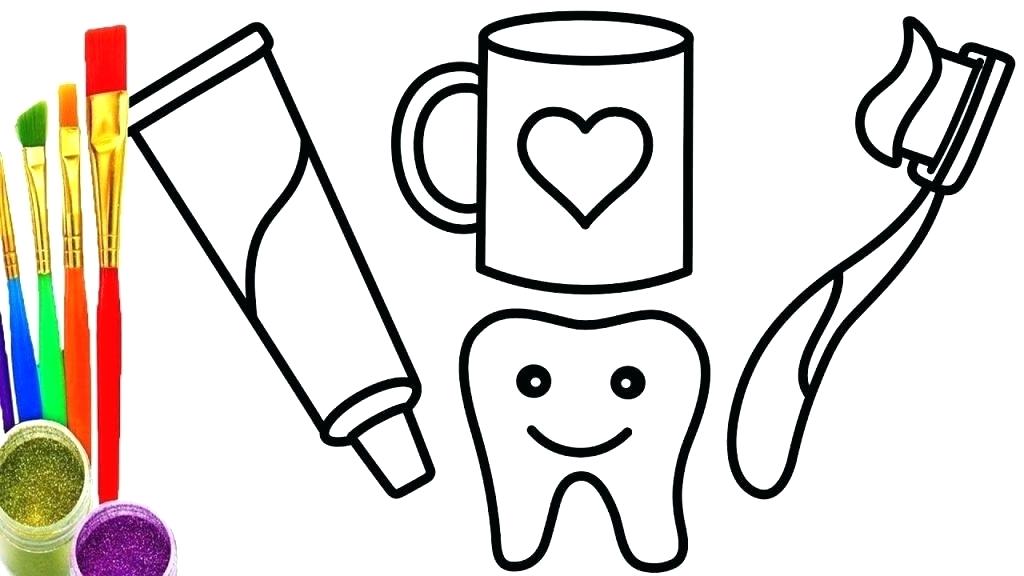 1024x576 Tooth Brushing Coloring Pages Free Dental Coloring Pages For Kids