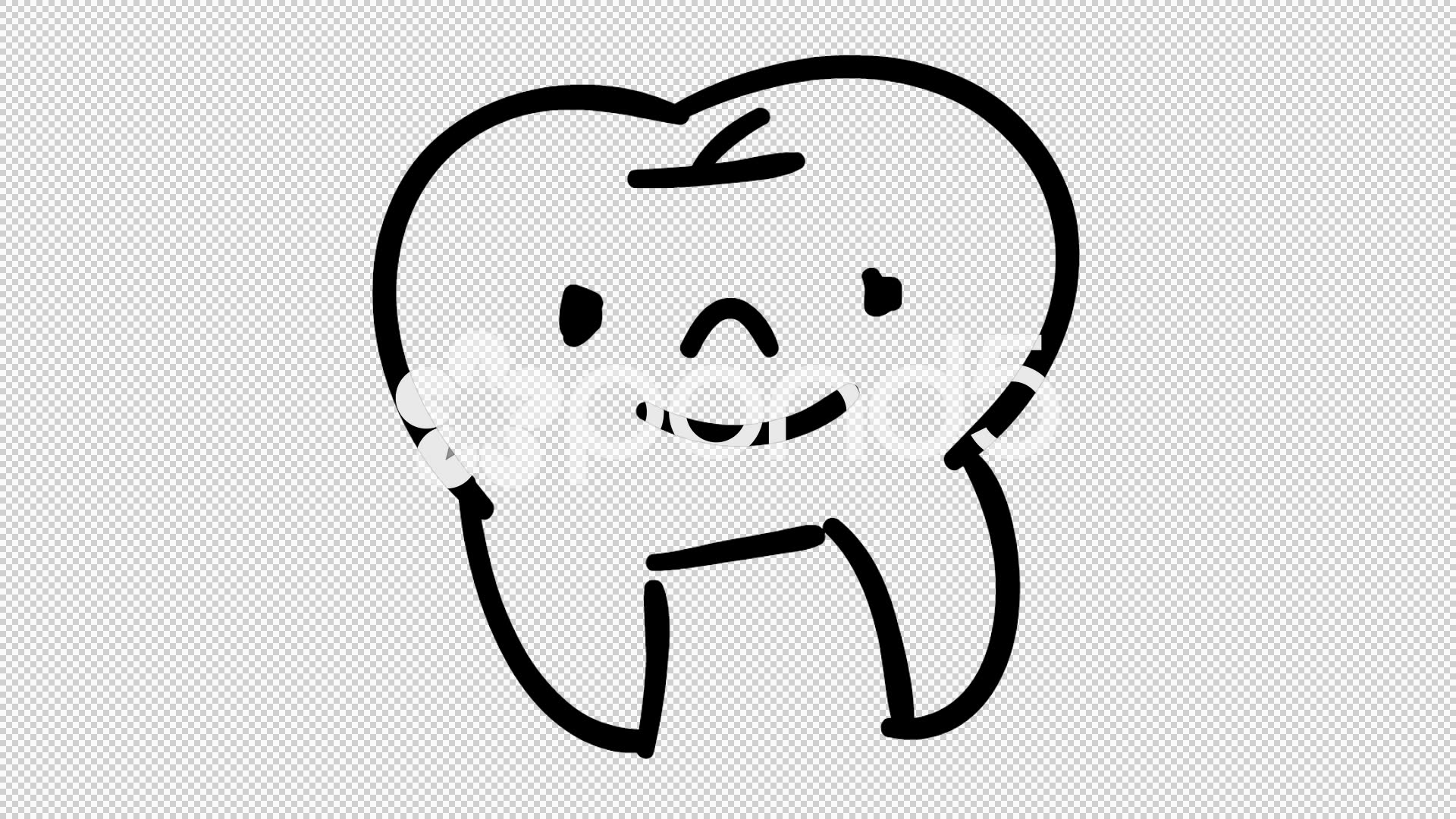 1920x1080 Happy Tooth Dentist Medical Sketch Illustration Hand Drawn