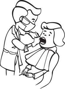 221x300 Illustration Of A Dentist Checking His Patient Royalty Free Stock
