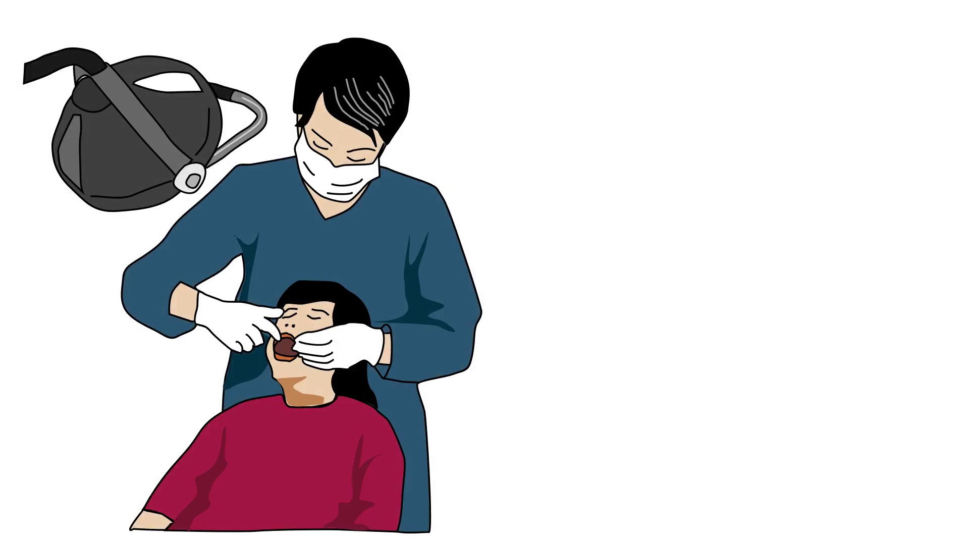 1920x1080 Animated Drawing Of Dentist Cleaning Patients Teeth Motion