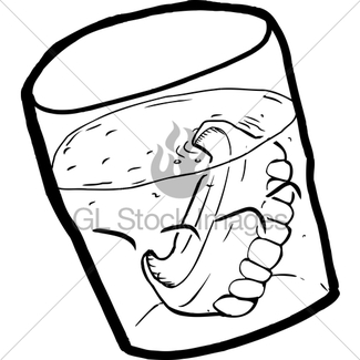 325x325 Isolated Cup With Dentures Gl Stock Images