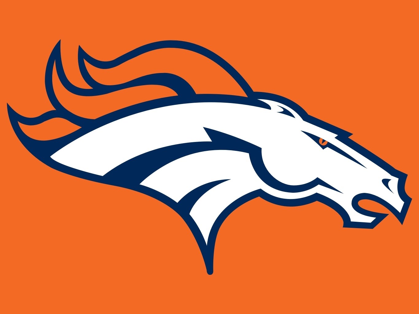1365x1024 How To Draw The Denver Broncos Logo Youtube
