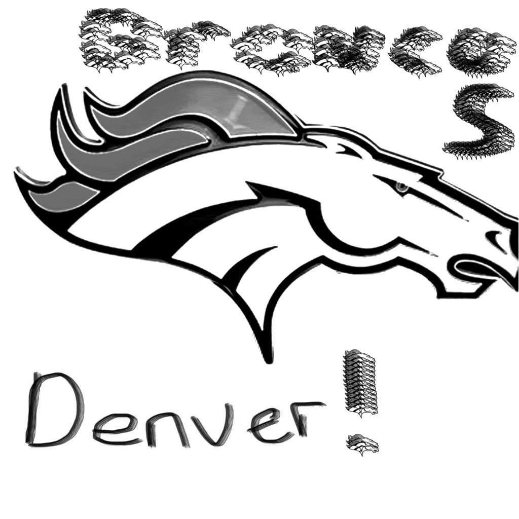 1024x1024 Broncos Logo Coloring Page