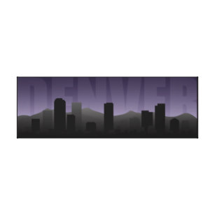 307x307 Denver Skyline Art Wall Zazzle
