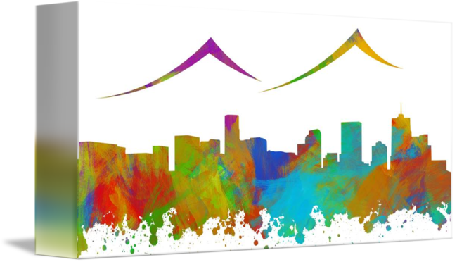 650x372 Denver Skyline Silhouette I