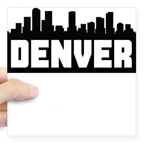 460x460 Denver Skyline Square Stickers