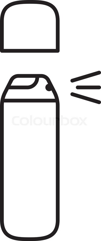 335x800 Spray Antiperspirant Linear Icon Stock Vector Colourbox