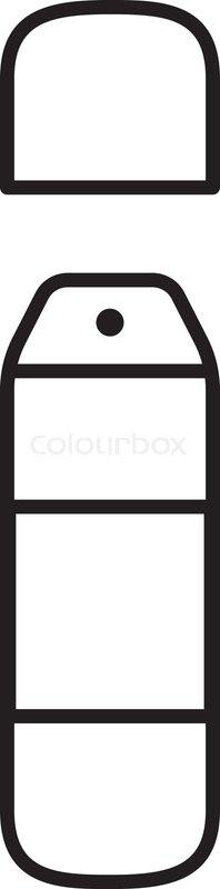 198x800 Spray Antiperspirant Linear Icon Thin Stock Vector Colourbox