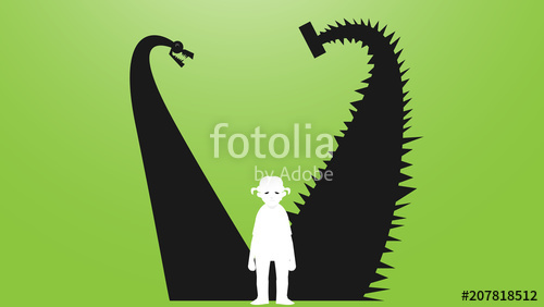 500x282 Vector Drawing Of A Sad, Depressed Girl Surrounded