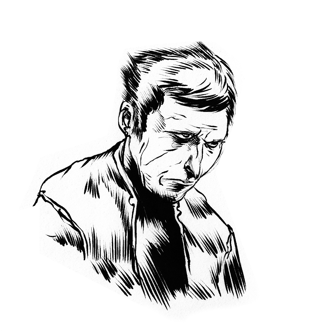 1103x1121 Guy Drawing Sad For Free Download