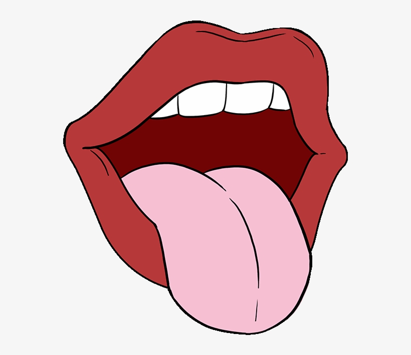 820x709 How To Draw Mouth And Tongue