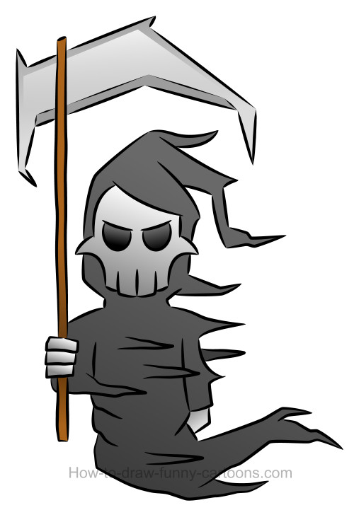 500x721 How To Draw A Death Cartoon Character