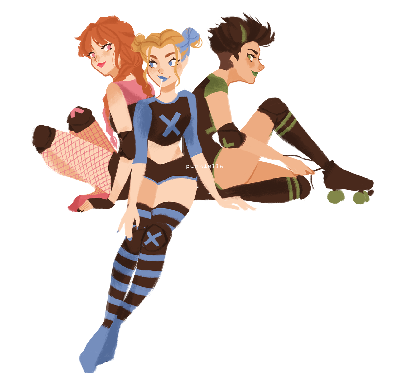 1280x1245 Sugar, Spice, And Everything Nice Roller Derby Au