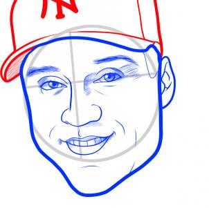 302x301 how to draw derek jeter, derek jeter, step