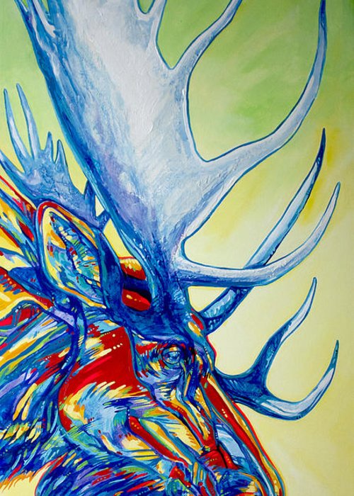 500x700 Moose Sketch Greeting Card For Sale