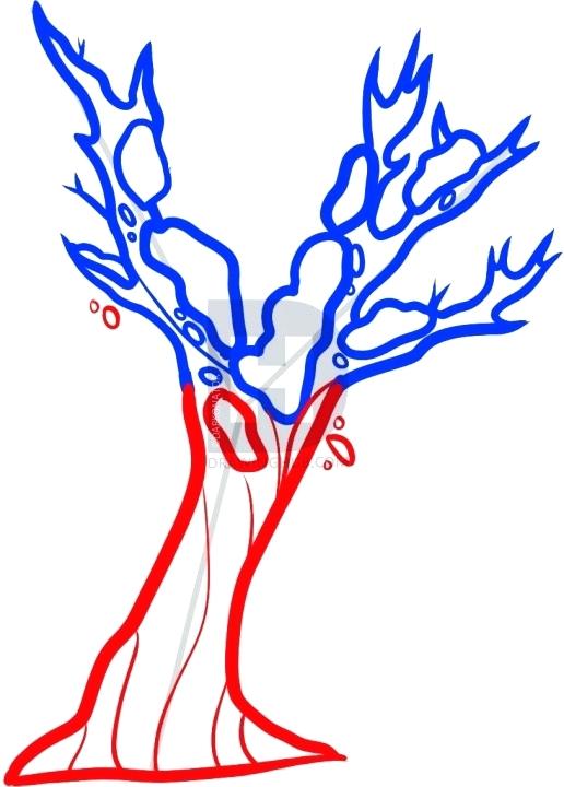 516x720 Tree In Winter Drawing Zupa