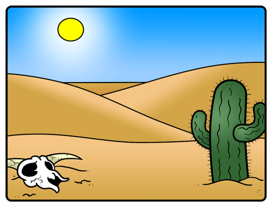 540x411 Cartoon Desert Step